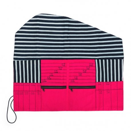 Della Q Breinaaldenetui linnen 25x15cm fuchsia
