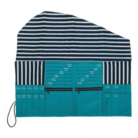 Della Q Breinaaldenetui linnen 25x15cm Teal