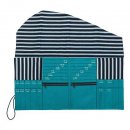 Della Q Breinaaldenetui linnen 25x15cm Teal