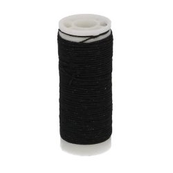 Elasta rimpelelastiek 20m zwart