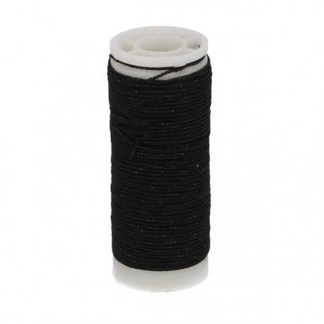 Elasta rimpelelastiek 20m zwart