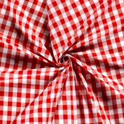Katoen 2 cm Ruit Rood 211755.5019