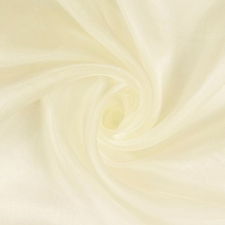 Organza stof effen ivoor 200019.5004