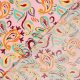 Geweven Katoen Viscose stof slub geprint Paisley Licht roze 23044/011