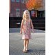 Geweven Katoen Viscose stof slub geprint Paisley Licht roze 23044/011