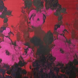 Jacquard stof bloem roze 211947.0802