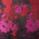 Jacquard stof bloem roze 211947.0802