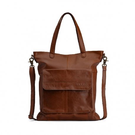 MUUD Arendal. Handgemaakt leren tas voor handwerkprojecten 35x34cm - kleur Rich Brown RBROWN 042.BG5193