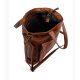 MUUD Arendal. Handgemaakt leren tas voor handwerkprojecten 35x34cm - kleur Rich Brown RBROWN 042.BG5193