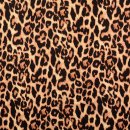 Viscose satijn stof met beige dierenhuid digitale print 211964.0001