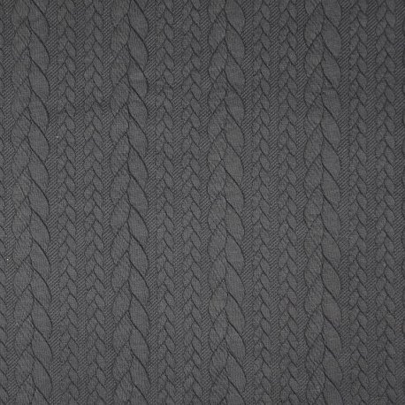 Jacquard stof effen zwart 200067.5001