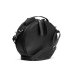 MUUD Bella. Handgemaakt leren ronde schoudertas Ø23x9cm - kleur black 042.QB4445R1