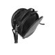 MUUD Bella. Handgemaakt leren ronde schoudertas Ø23x9cm - kleur black 042.QB4445R1