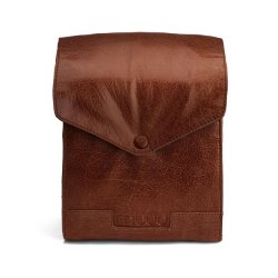 MUUD Betina XL Handgemaakt leren etui 19 x 15 cm - kleur Rich Brown RBROWN 042.QB4619