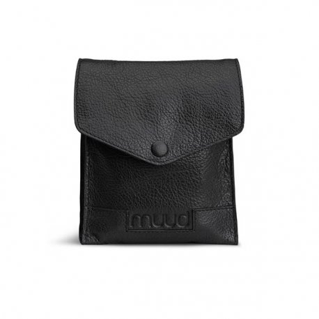 MUUD Betina. Handgemaakt leren etuit voor verwisselbare breinaalden 17x13xO23cm - kleur black 042.QB4446R1