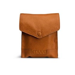 MUUD Betina. Handgemaakt leren etuit voor verwisselbare breinaalden 17x13xO23cm - kleur WHISKY  042.QB4446R1