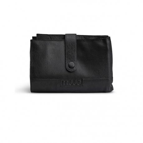 MUUD Billie Etui. Handgemaakt leren handwerketui C19x13cm - O27.5x38cm - kleur black 042.QB4442R1