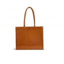 MUUD Bina XL. Handgemaakt leren shopper met afneembare portemonnee 35x43x18cm - kleur WHISKY 042.QB4438R2