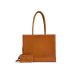 MUUD Bina XL. Handgemaakt leren shopper met afneembare portemonnee 35x43x18cm - kleur WHISKY 042.QB4438R2