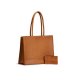 MUUD Bina XL. Handgemaakt leren shopper met afneembare portemonnee 35x43x18cm - kleur WHISKY 042.QB4438R2