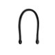 MUUD Bibi. Handgemaakt leren tashengsel 73cm - kleur black 042.QB4444