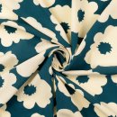 Viscose bloem Petrol